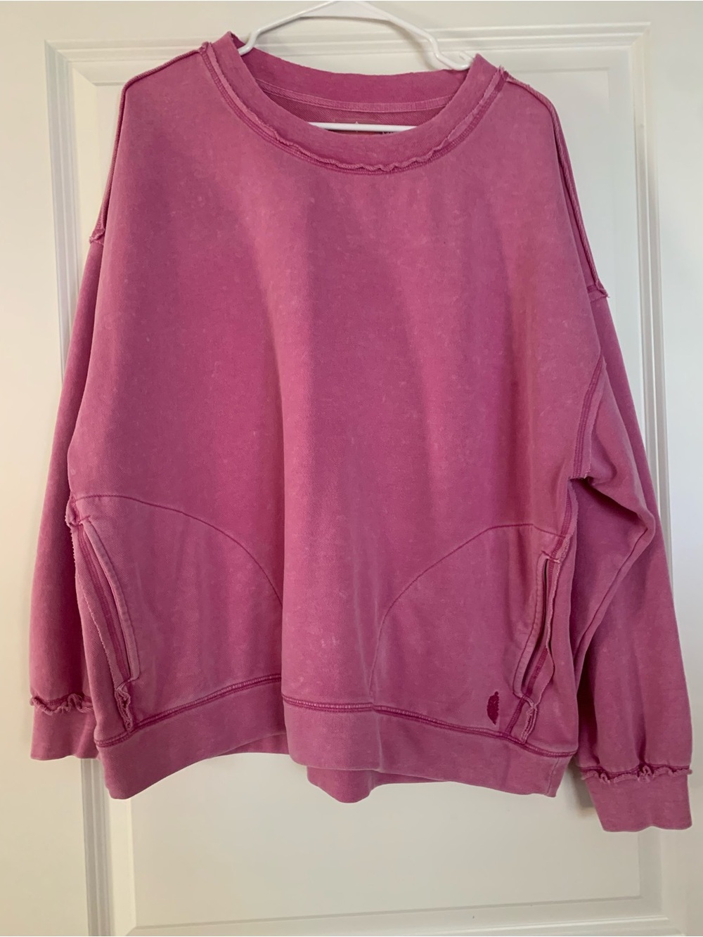 FP Movement by Free People Vintage-Inspired Pink Pullover Sweatshirt